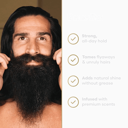 Clear Mustache Wax for a Natural Hold