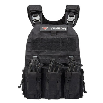 military tactical plate carrier vest with cummerbund pouches-5