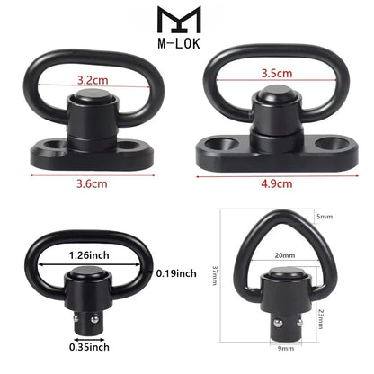 Tactical GBB RSA Sling Swivel QD Adapter Mlok KeyMod 20mm Pictinny Rail Airsoft Rifle AR15 Sling Mount Hunting Gun Accessories