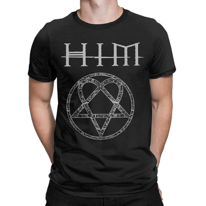 Harajuku T Shirt Him Band Ville Valo Omate Cotton T Shirts  Hippie Tshirt for Adult Summer Y2K Fun Casual Short Sleeve Clothing
