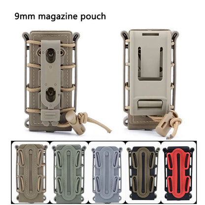 Hunting 5.56 7.62 9mm Magazine Pouch Molle Scorpion Fast Mag Quick Release AR15 Mag Holster Case Box with Molle Waist Belt Clip