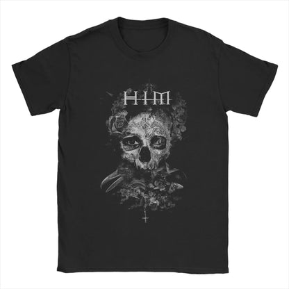 Harajuku T Shirt Him Band Ville Valo Omate Cotton T Shirts  Hippie Tshirt for Adult Summer Y2K Fun Casual Short Sleeve Clothing