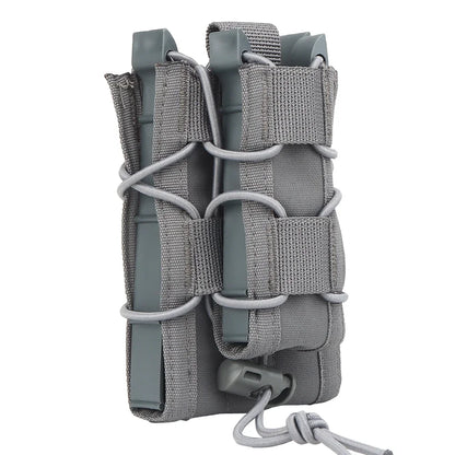 Tacctical Molle Double Magazine Pouch 9mm/7.62/5.56mm Pistol Rifle Mag Pouch M4 AR15 AK Glock 17 Universal Fast Attach Carrier