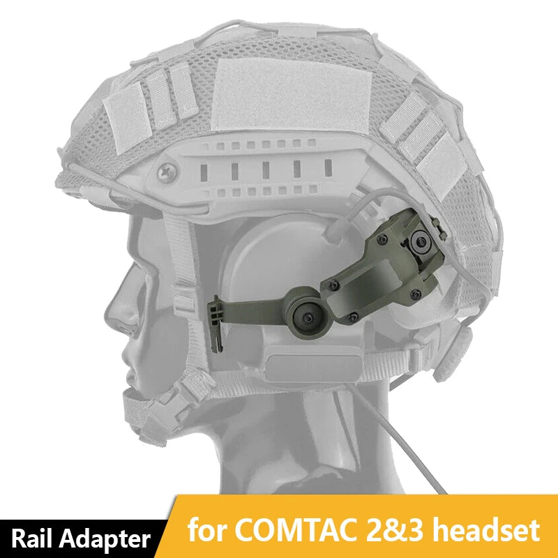 Helmet Rail Adapter For PELTOR ComTac 2&3 Airsoft Shooting Accessories Headset Mount Fit Ops Core ARC Team Wendy MLOK Rail