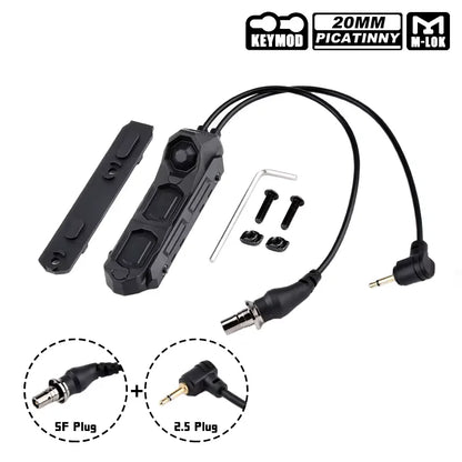 Tactical SF/2.5/3.5 Pressure Button Dual Function Remote Switch PEQ OGL NGAL DBAL M600 M300 Airsoft Scout Light Parts For 20MM