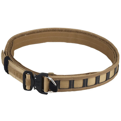 Tactical 3 Layer 1.5inch Combat Belt Quick Release Metal Buckle MOLLE Mens Belts Camo Airsoft Shooting Hunting Gear Accessories