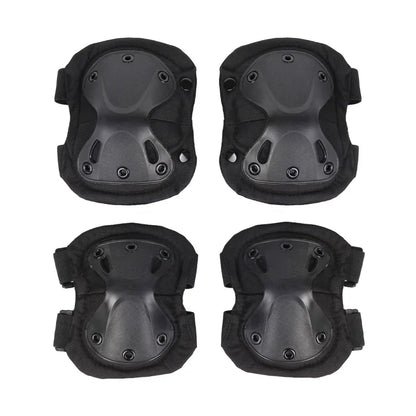 Knee and Elbow Protective Pads for Outdoor Sports (Hunting, Airsoft, Military Tactical) - Safety Gear Support