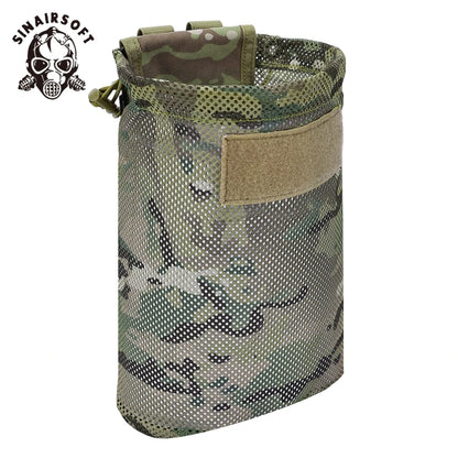 Collapsible MOLLE Dump Pouch for Empty Magazines Airsoft & Paintball Tactical Gear Folding Hunting Accessory - SINAIRSOFT