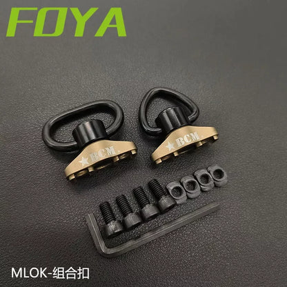 Tactical Metal MLOK QD Sling Mount M4 AR15 Mounted Base Swivel Strap Buckle Quick Release Button Airsoft Gun Hunting Accessories