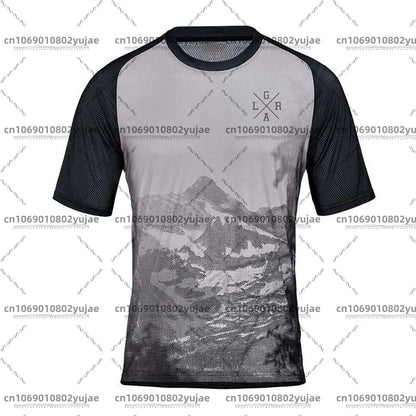 loose riders jersey men's summer mountain bike shirt BMX endurance mountain bike sweatshirt Breathable quick-drying T-shirt