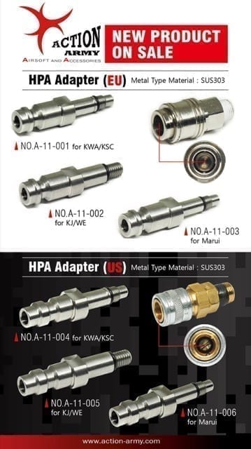 Action Army HPA Adapter (EU) for TM GBB