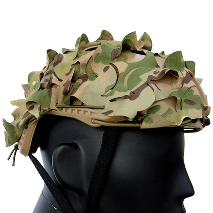Tactical FAST Helmet Cover 3D Camouflage Helmet Cloth Laser Leaf Shape Cut Hunting Paintball Airsoft Helmets Accessories
