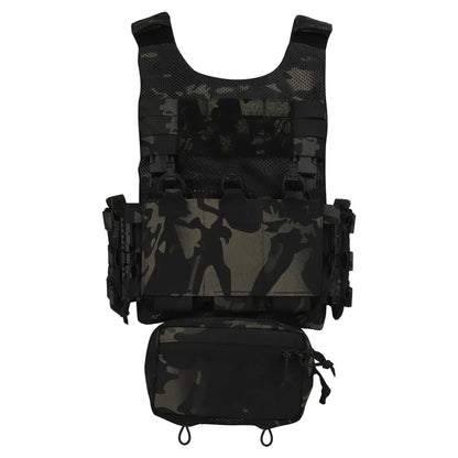 Tactical OTB LV119 Vest Quick Release Cummerbund with Triple 5.56 Mag Pouch Airsoft Hunting Vest Rear Overt Plate Bag