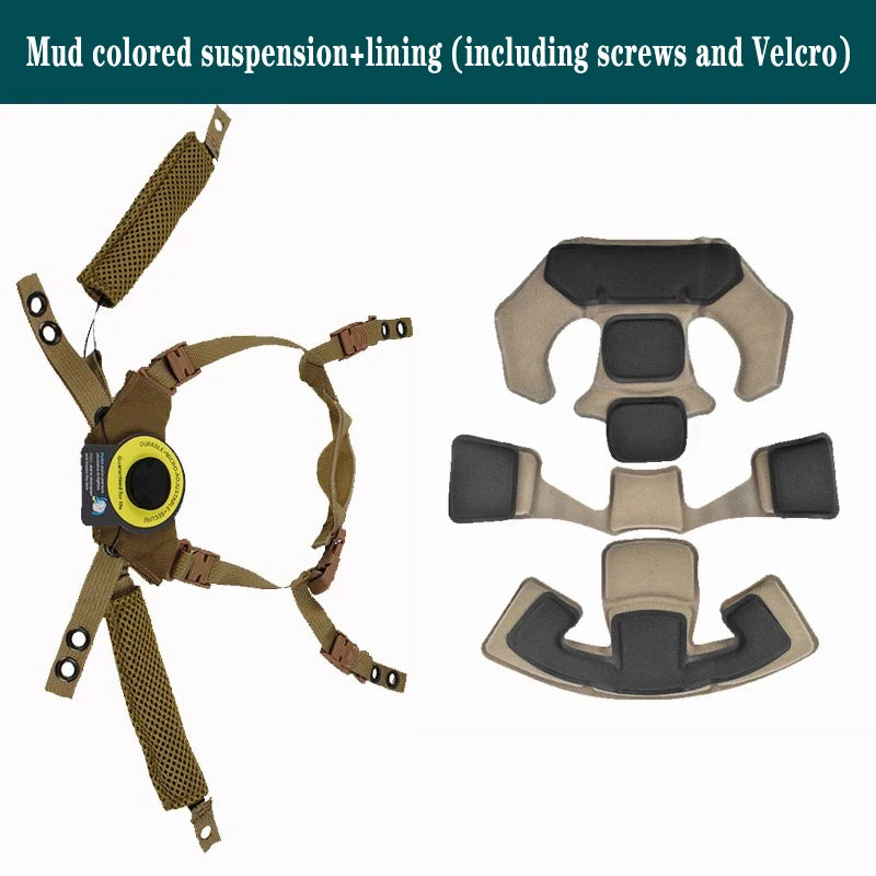 Wendy Helmet Suspension System Helmet Memory Sponge Pad Set Adjustable FAST MICH Outdoor Hunting Air Soft Helmet Accessories