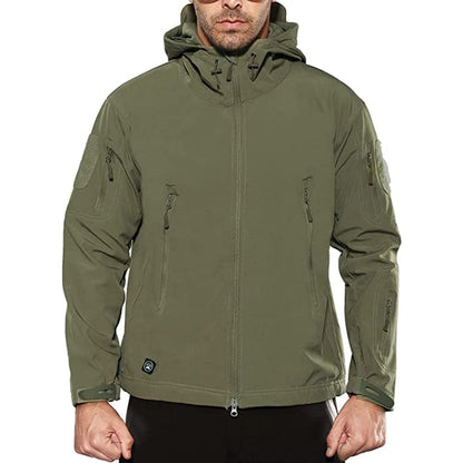 Army Outdoor Tactical Waterproof Softshell Fleece Jacket-6