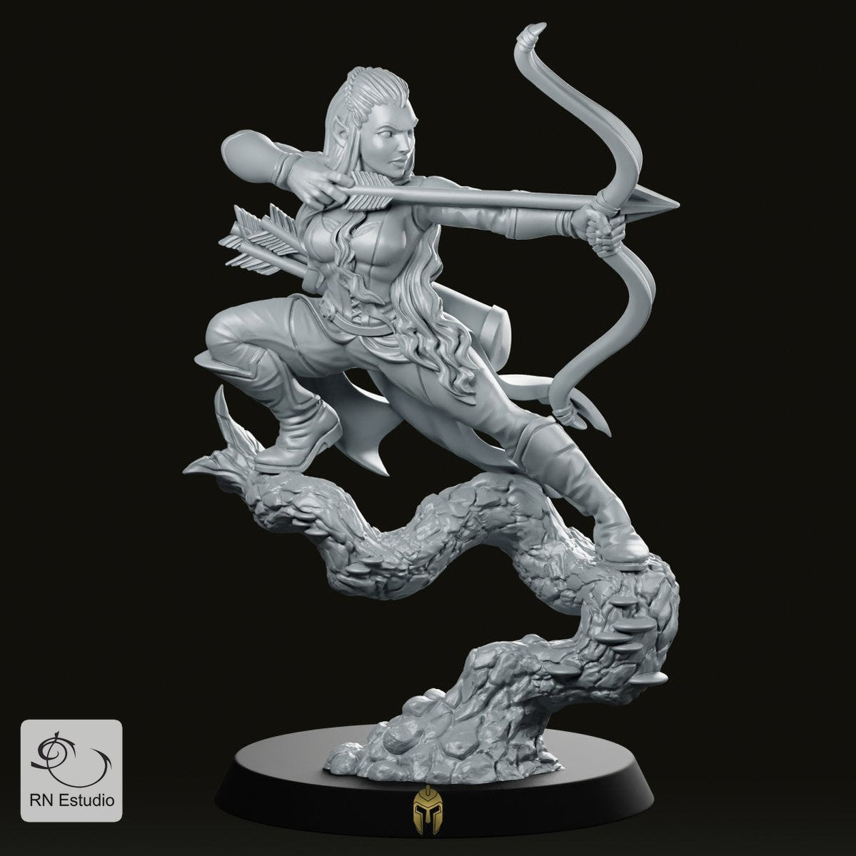 Aurielle with Bow Elf Miniature