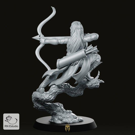 Aurielle with Bow Elf Miniature