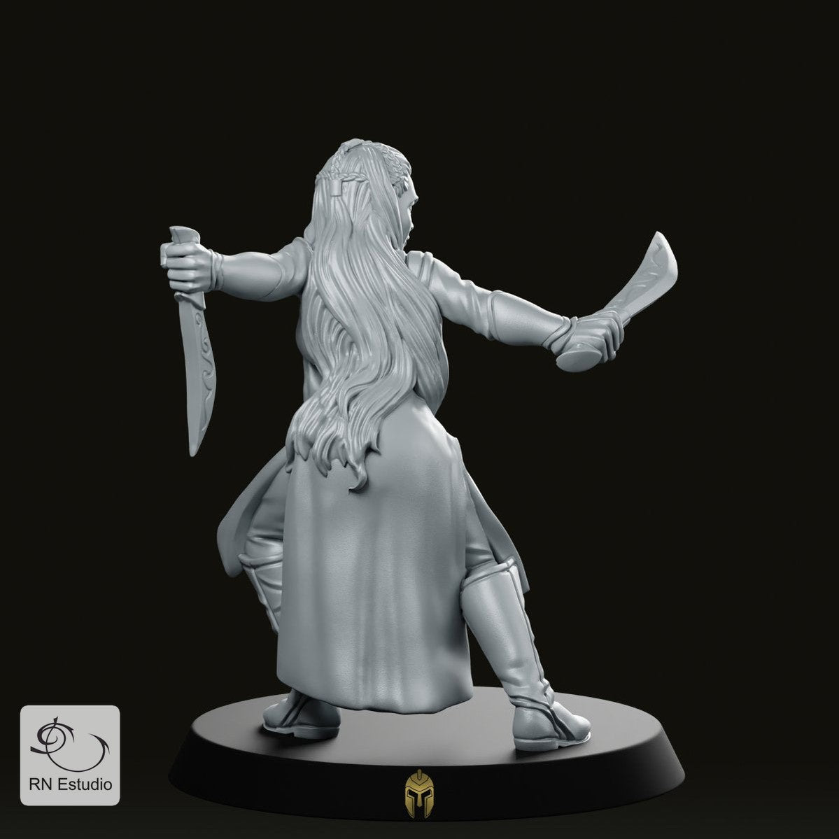 Aurielle With Daggers Elf Miniature