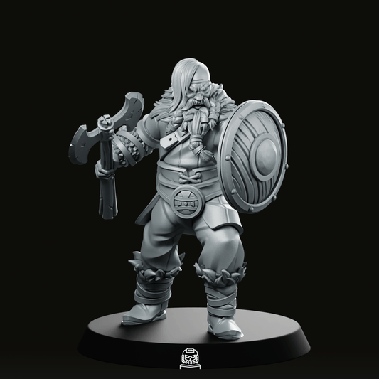 Axe and Shield Viking Miniature