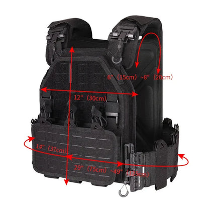 YAKEDA Tactical Vest Outdoor Hunting Plate Carrier Protective Adjustable Vest Airsoft Carrier Combat Equipment