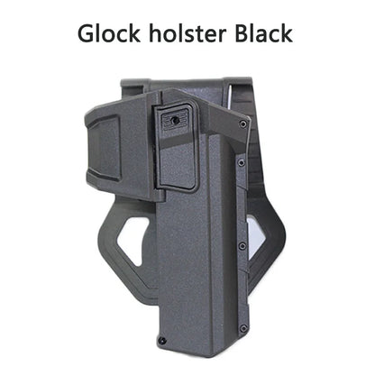 Movable Gun Holsters for Colt 1911 Glock 17 18 Airsoft Pistol Gun Holster Fit Flashlight or Laser Mounted Right Hand with Sling