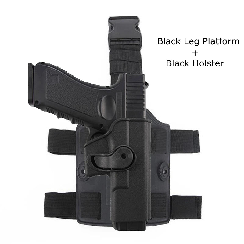 Tactical Drop Leg Thigh Gun Holster For GL 17 Airsoft Pistol Holster Platform Hunting Accessories With Gear
