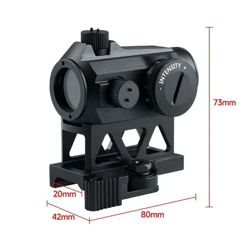 Tactica Compact Red Dot Sight 2 MOA Reflex Airsoft Optics Scope Mini RifleScope with 20mm Mount Hunting Accessories