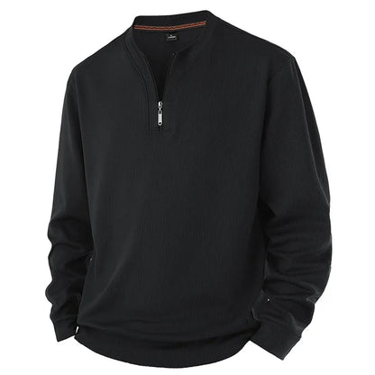 Plus Size 7XL 8XL Men's long-sleeve T-shirt half-zip sweatshirt new style for spring autumn casual V-neck Hoodies men's clothing