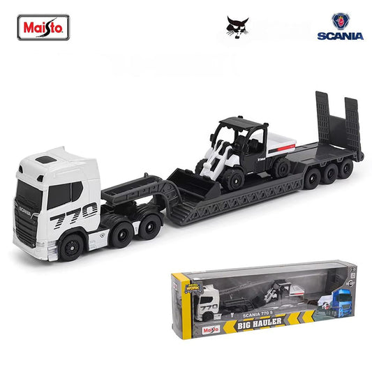 Maisto | 1:64 Scania 770 S Bobcat Excavator Transport Truck