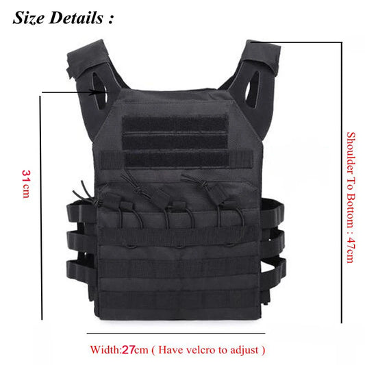 Military Tactical Vest Outdoor Hunting Body Armor Lightweight Combat JPC Molle Plate Carrier Airsoft Vests CS Game Equipment