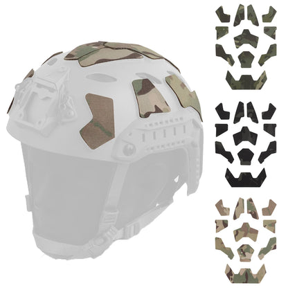 11Pcs Tactical Helmet Magic Sticker Airsoft Helmet Patches Hook and Loop  camo Sticky for FAST SF High-Cut Helmet Accessories