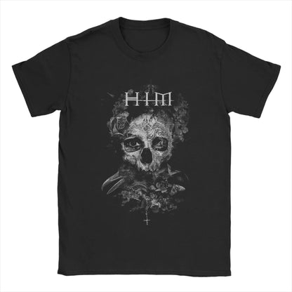Harajuku T Shirt Him Band Ville Valo Omate Cotton T Shirts  Hippie Tshirt for Adult Summer Y2K Fun Casual Short Sleeve Clothing