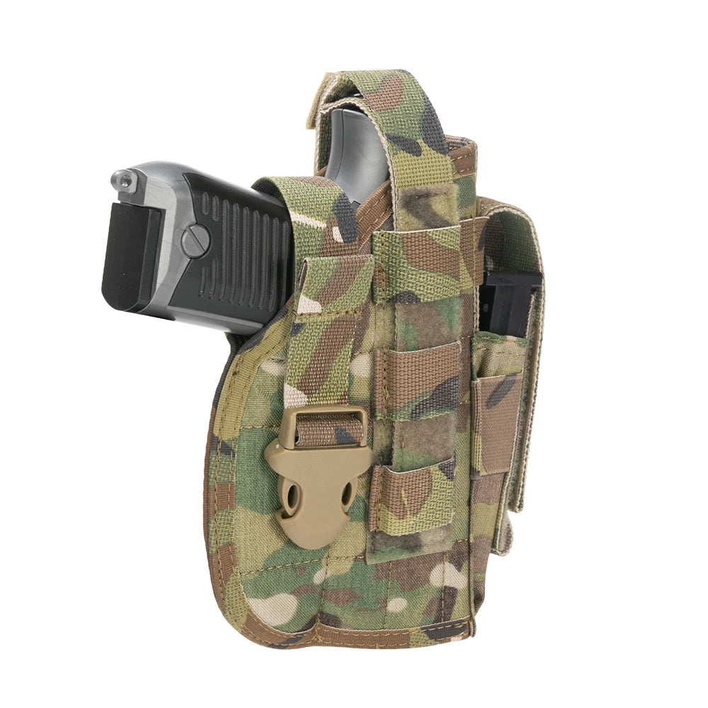 Tactical Molle Pistol Holster Right Hand Gun Holster Magzine Pouch Glock 17/1911 Airsoft Hunting Accessories