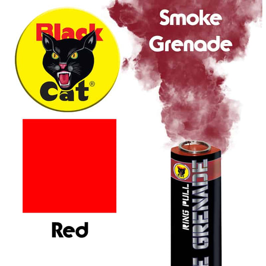 Black Cat Ring pull smoke grenade (Red)