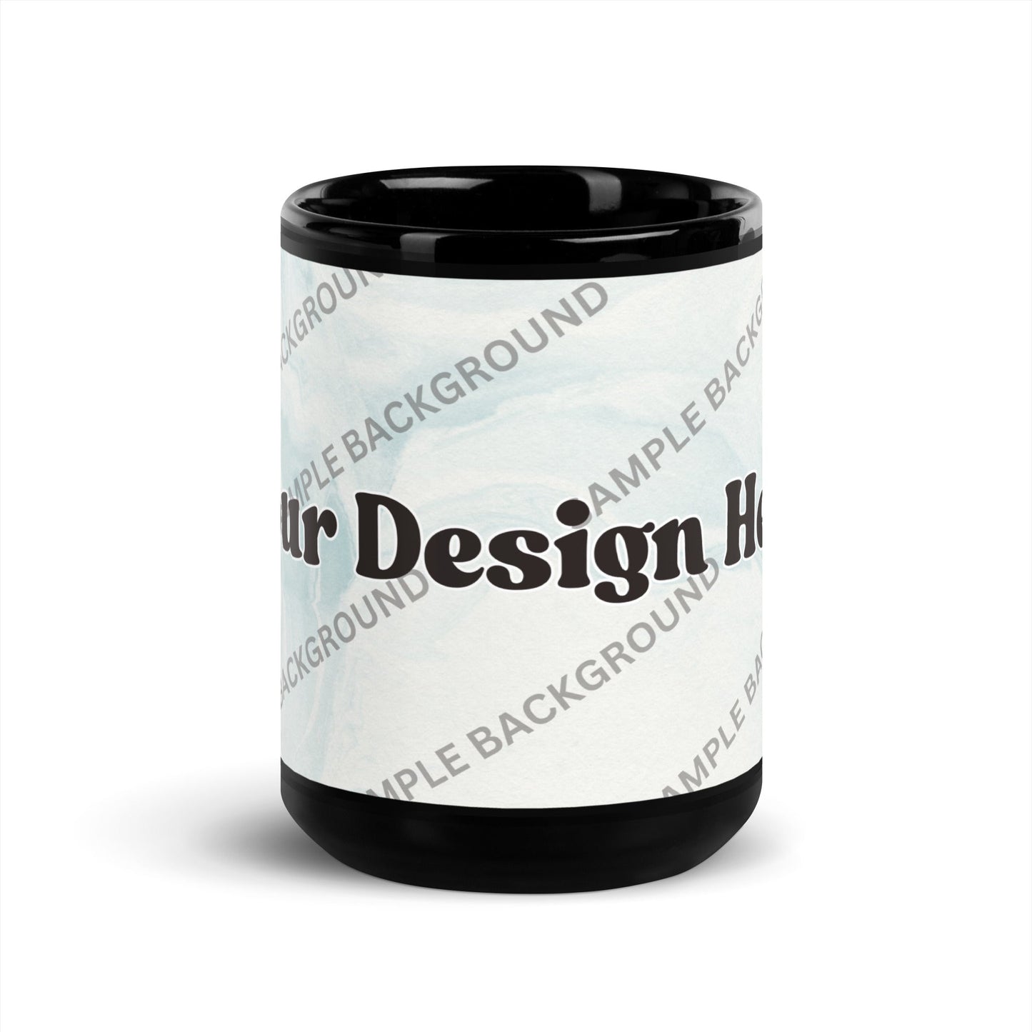 Design Your Own Black Glossy Mug