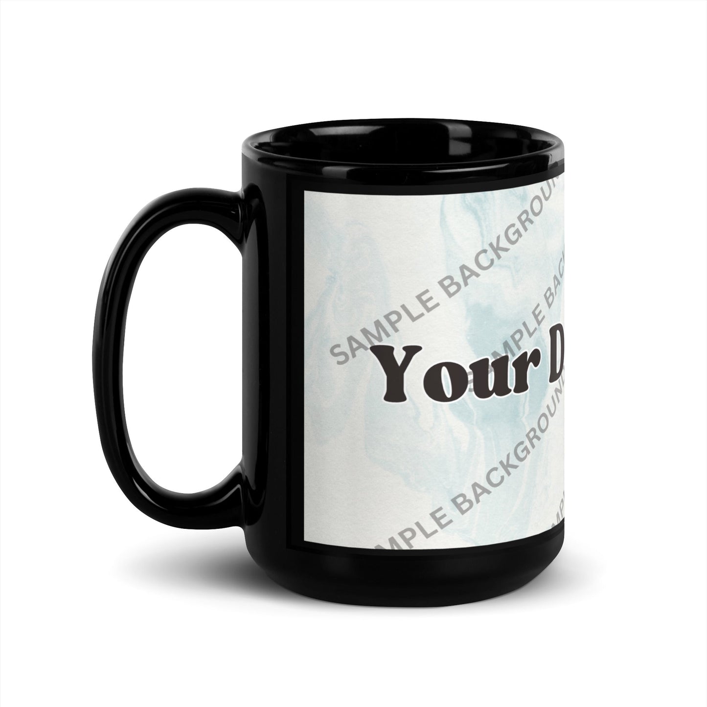 Design Your Own Black Glossy Mug