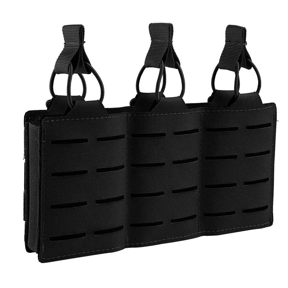 Tactical Molle Mag Pouch, Single Double Triple Nylon 5.56mm 7.62mm Open Top Rifle Magazine Holder for AR-15 M4 M14 M16 G36 HK416-7