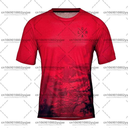 loose riders jersey men's summer mountain bike shirt BMX endurance mountain bike sweatshirt Breathable quick-drying T-shirt