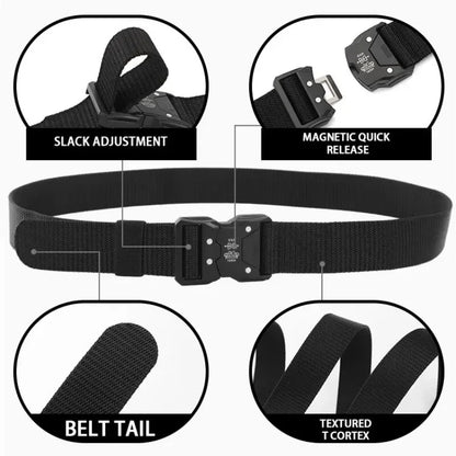 Men's Tactical Belt Canvas Woven Breathable Belt Durable Outdoor Belt Ideal Gift Choice