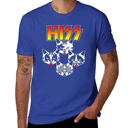 Hiss Cats Band Hiss Funny Cat Kittens Matching Gift Lover Band T-Shirt valentines clothes new edition mens funny t shirts