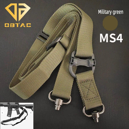 MS2 MS3 MS4 Airsoft Tactical Rifle Sling 2 Point Quick Detach Nylon Adjustable Strap Fit Outdoor Shooting Hunting Accessories