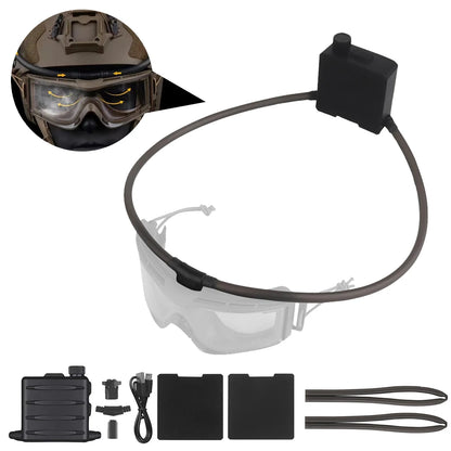 Tactical Cordless Airsoft Goggles Defogger Defogging Fan Anti-fog Pump for Safety Glasses with Rubber Seal Adjustable Wind Speed