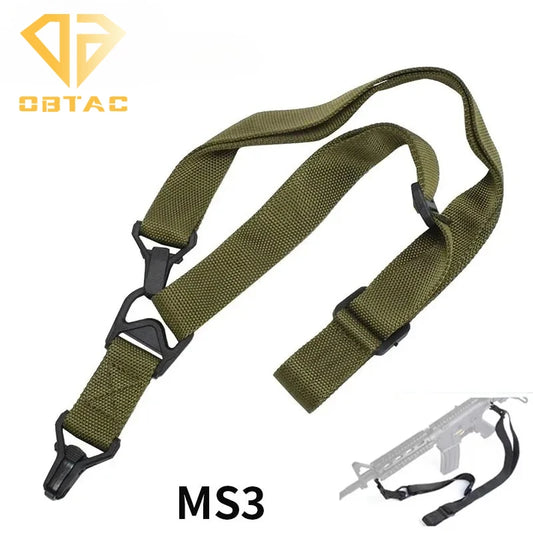 MS2 MS3 MS4 Airsoft Tactical Rifle Sling 2 Point Quick Detach Nylon Adjustable Strap Fit Outdoor Shooting Hunting Accessories