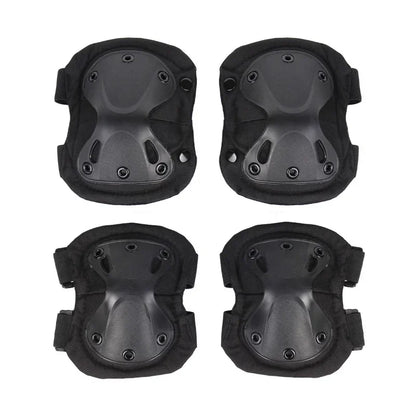 Knee and Elbow Protective Pads for Outdoor Sports (Hunting, Airsoft, Military Tactical) - Safety Gear Support