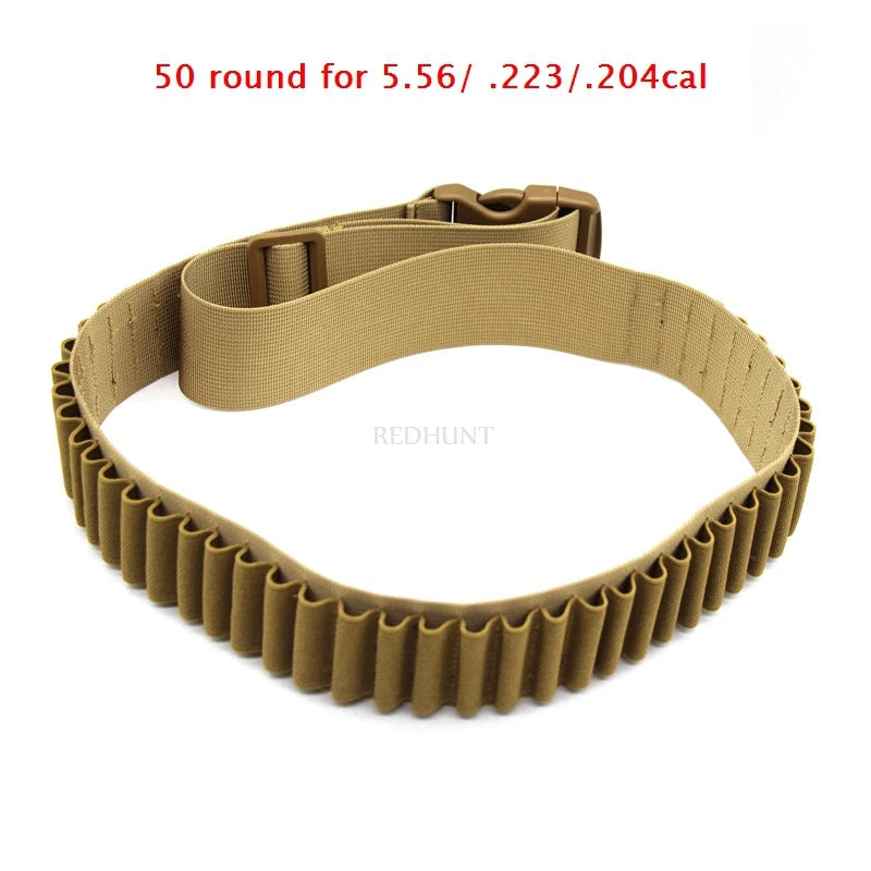 Hunting 50 30 Rounds Bandolier Belt 12 Gauge Mag Pouch Tactical Pouch Belt Holder Airsoft Accessories