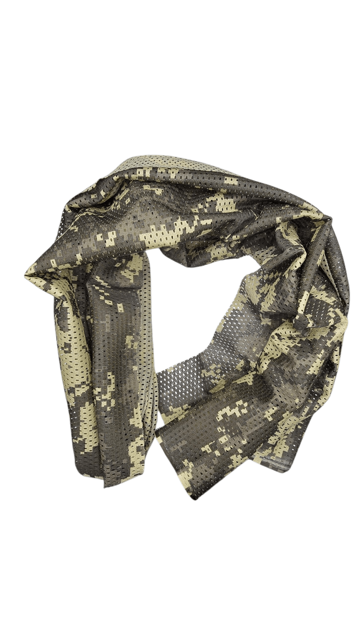 Camo Mesh Scrim Tactical Neck Scarf - Lightweight Hunting & Airsoft Scarf