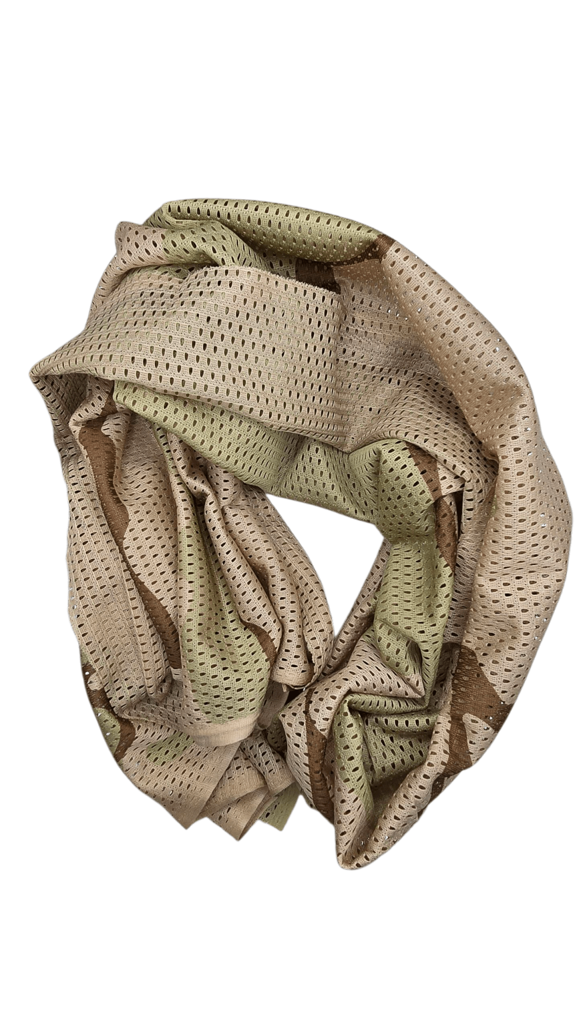 Camo Mesh Scrim Tactical Neck Scarf - Lightweight Hunting & Airsoft Scarf