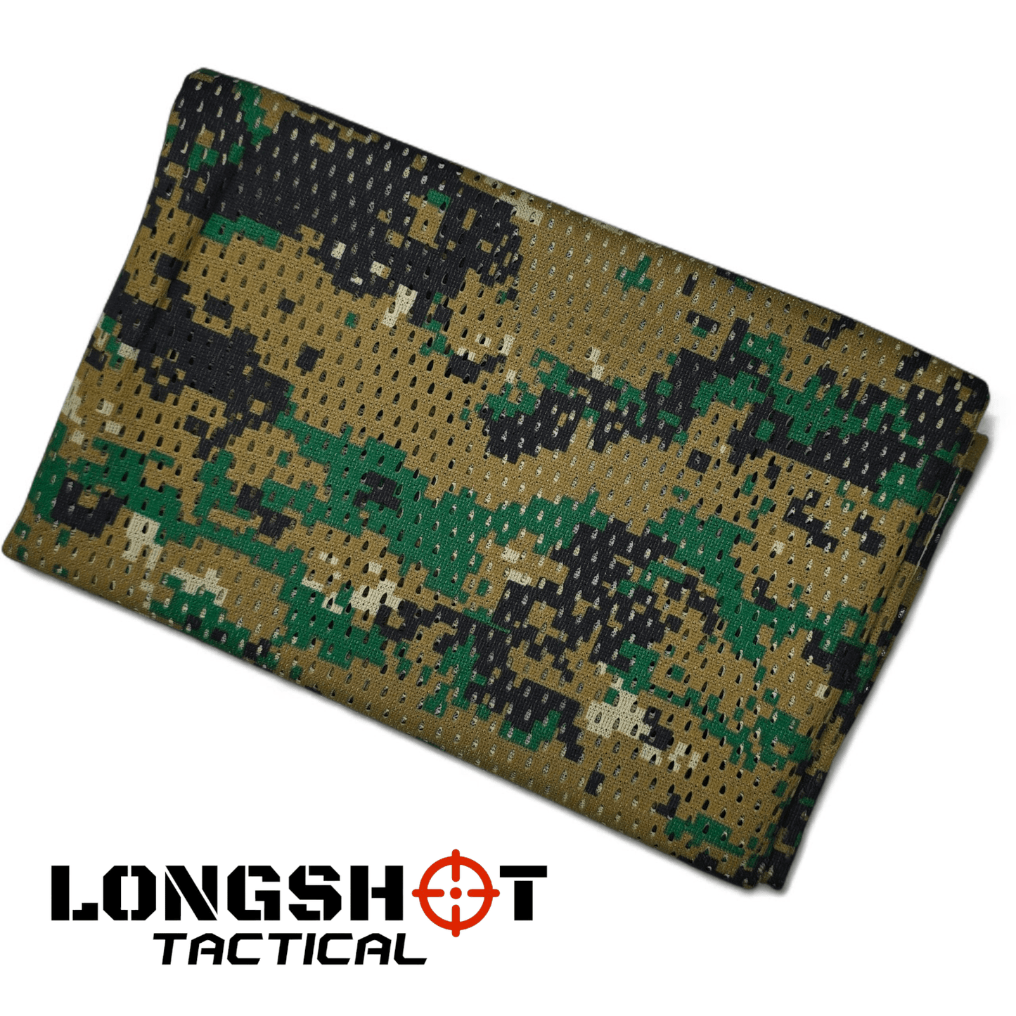 Camo Mesh Scrim Tactical Neck Scarf - Lightweight Hunting & Airsoft Scarf