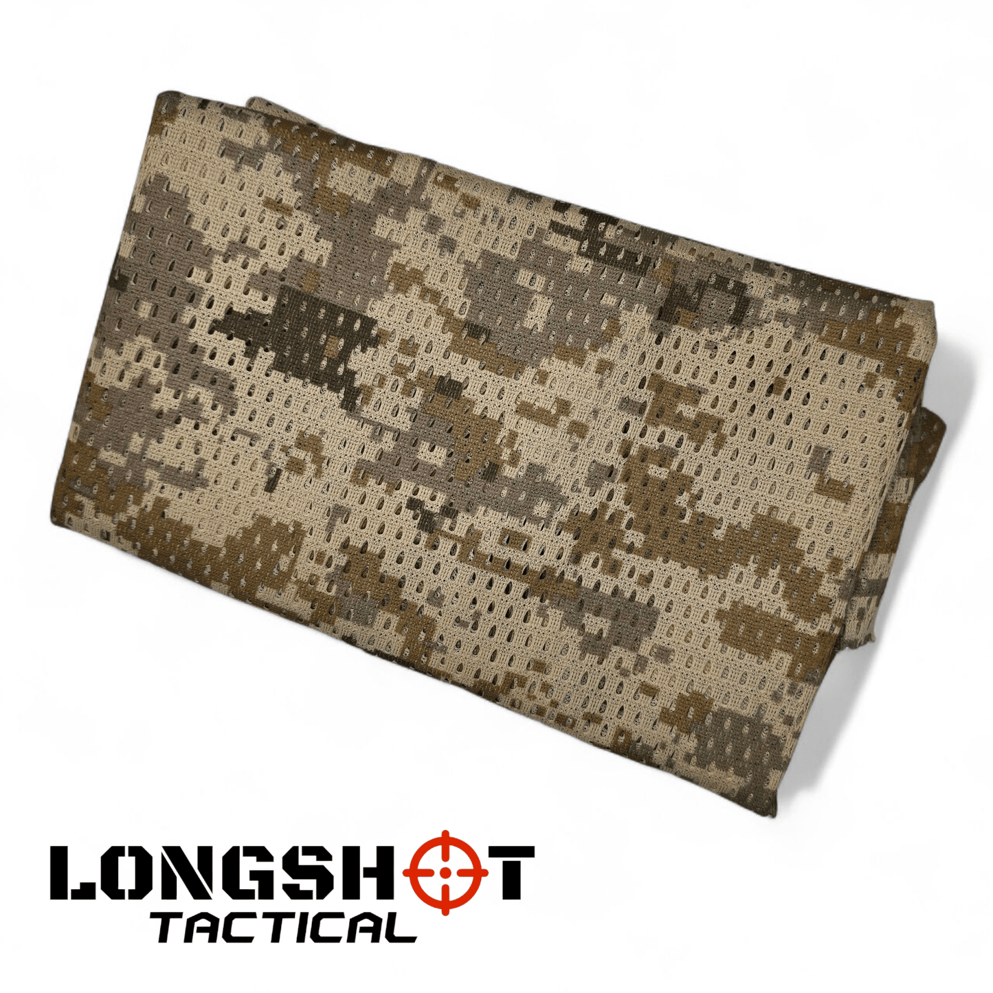 Camo Mesh Scrim Tactical Neck Scarf - Lightweight Hunting & Airsoft Scarf