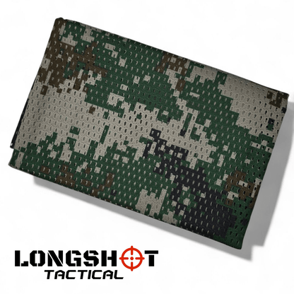 Camo Mesh Scrim Tactical Neck Scarf - Lightweight Hunting & Airsoft Scarf